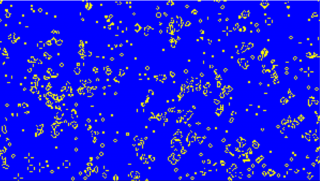 Simulation model of Convay's Game of Life